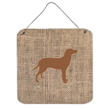 MICASA Labrador Burlap And Brown Aluminium Metal Wall Or Door Hanging Prints MI718819